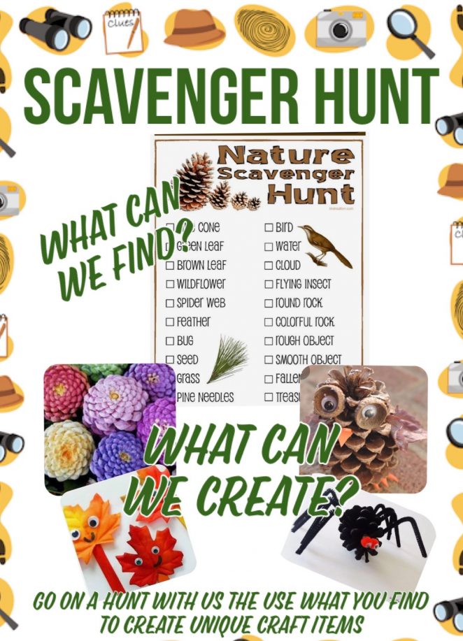 Scavenger hunt and craft